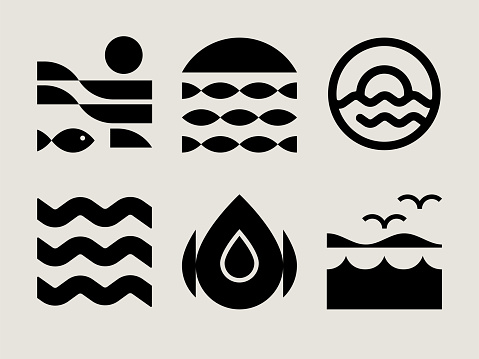 Mid-century Modern Ocean Icons