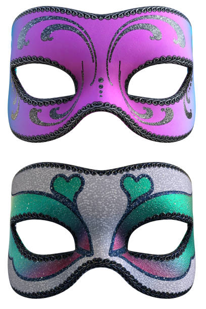 istock Carnival Face Mask isolated on white, 3d render. 1586176744