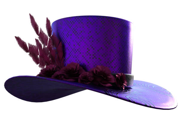 istock Elegant Dress Hat isolated on white, 3d render. 1586197569