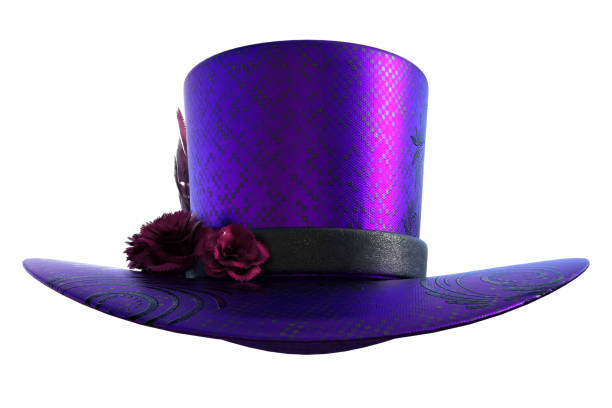 istock Elegant Dress Hat isolated on white, 3d render. 1586198090