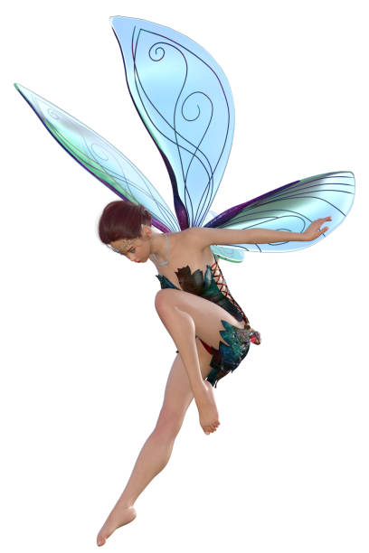 Beautiful Fairy isolated on white, 3d render
