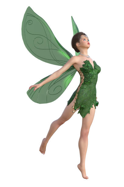 istock Beautiful Fairy isolated on white, 3d render 1586216681