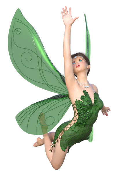 istock Beautiful Fairy isolated on white, 3d render 1586217212