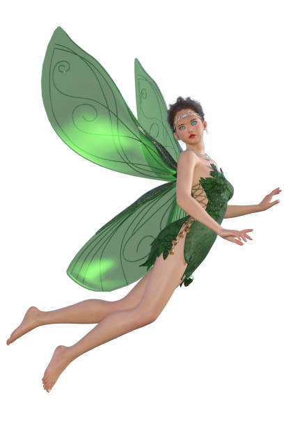 istock Beautiful Fairy isolated on white, 3d render 1586218293