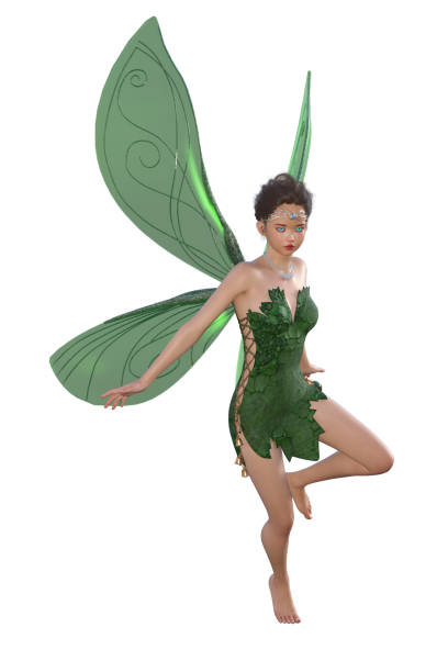 istock Beautiful Fairy isolated on white, 3d render 1586218295