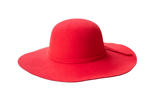 istock Woman red hat isolated on white background 1586240834