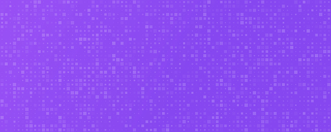 Abstract geometric background with squares. Violet pixel background with empty space. Vector illustration