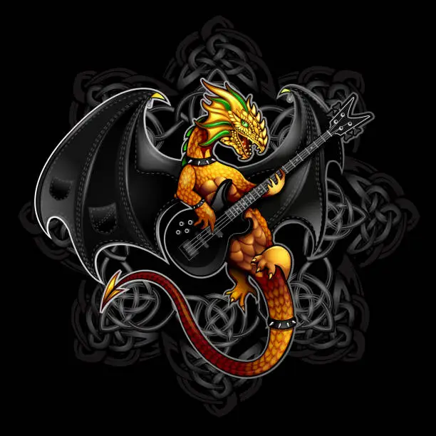 Vector illustration of Dragon rock symbol