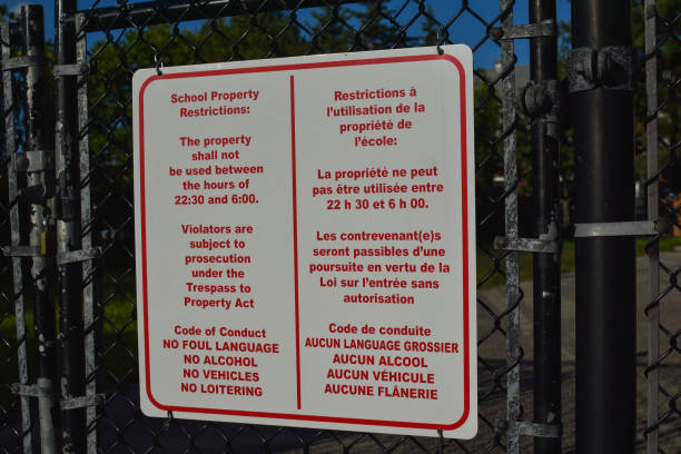 istock School property restriction sign 1586304851