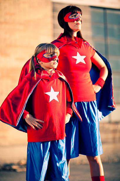 istock Mother and Daughter Superheroes 158634377