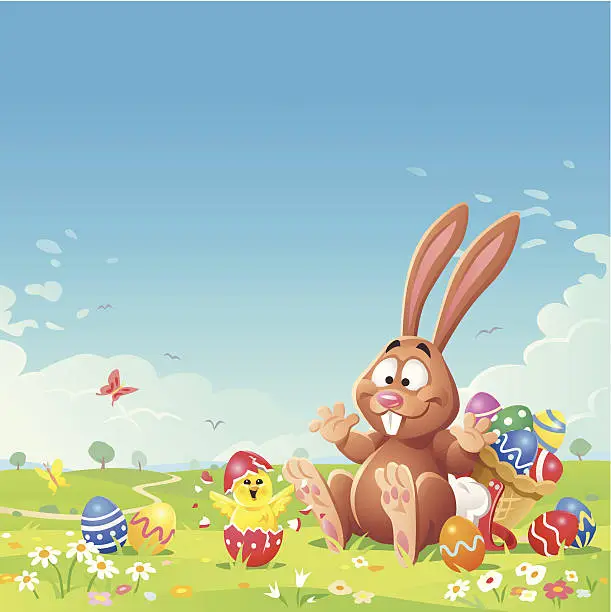 Vector illustration of Easter Surprise