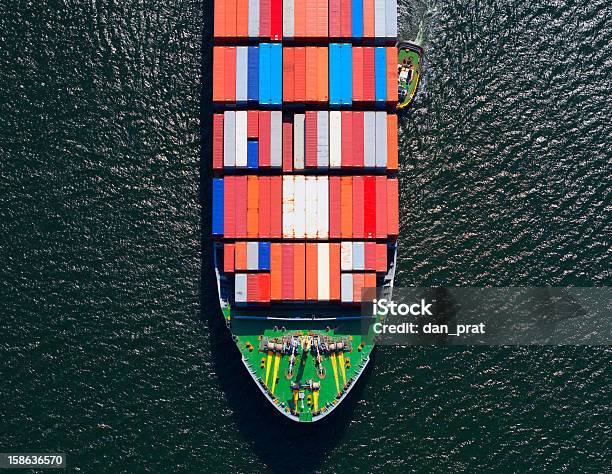 Foto de Navio De Contêiner De Gravata e mais fotos de stock de Navio cargueiro - Navio cargueiro, Recipiente, Frete