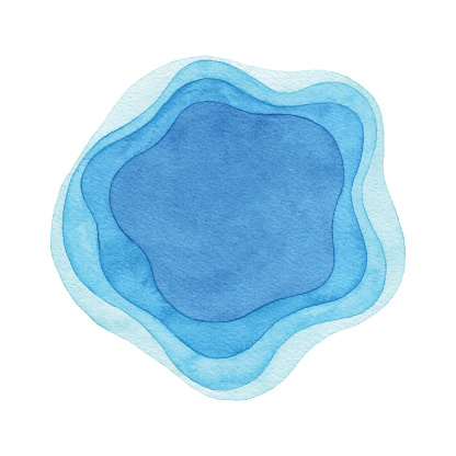 Blue watercolor background. Vector tracing.