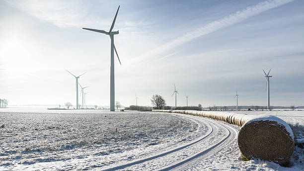 istock Wind Farm on a cold Winter Morning 158656651