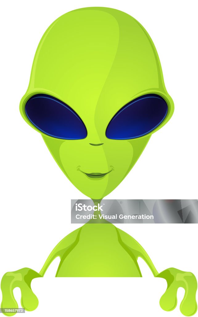 Funny Alien-vektorgrafik och fler bilder på Grön färg - Grön färg,  Rymdvarelse, Etikett - iStock
