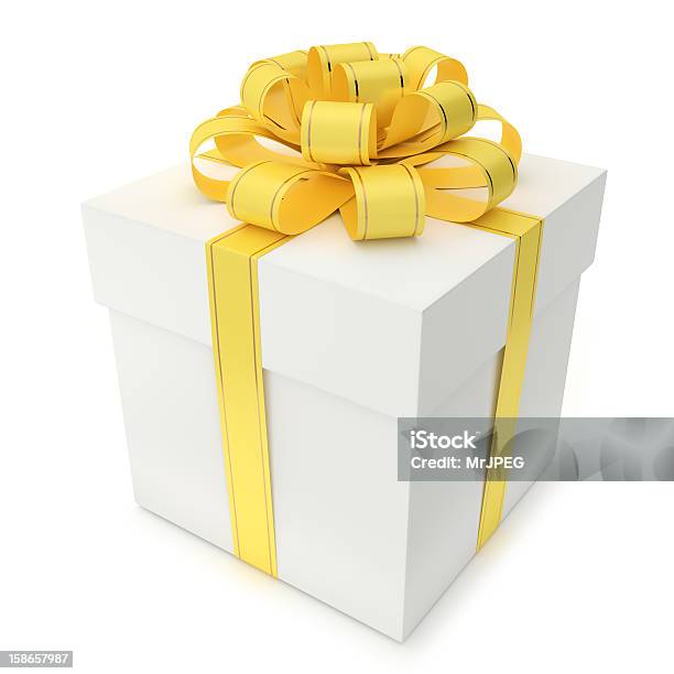 선물함 황색 리본상 및 나비매듭 노랑에 대한 스톡 사진 및 기타 이미지 - 노랑, 닫은, 선물 상자