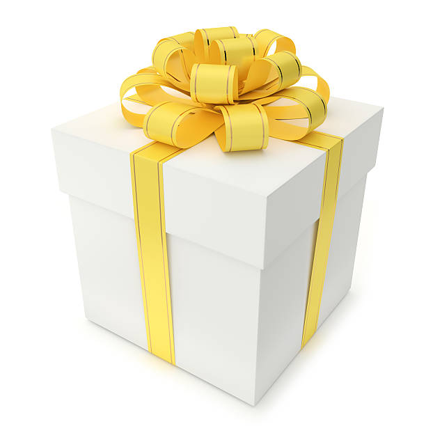 istock Gift Box with Yellow Ribbon and Bow 158657987