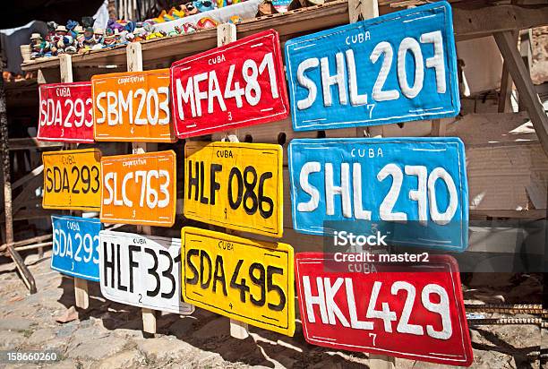 Traditional Handcrafted Vehicle Registration Plates For Sale In Stock Photo - Download Image Now