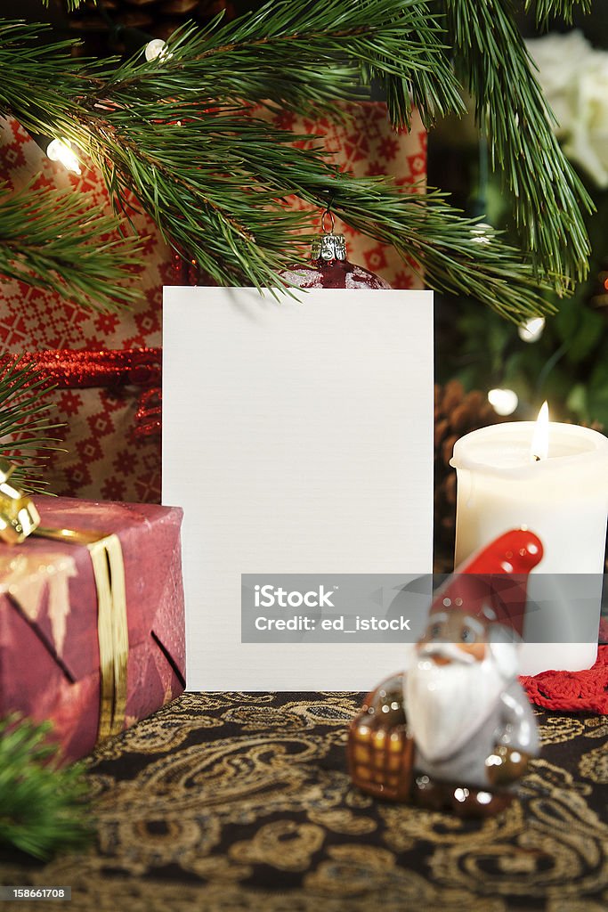 クリスマスのグリーティング�カード - キャンドルライトのロイヤリティフリーストックフォト
