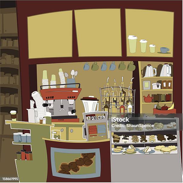 Balcão De Café - Arte vetorial de stock e mais imagens de Café Gelado - Café Gelado, Atividades de Fim de semana, Bebida