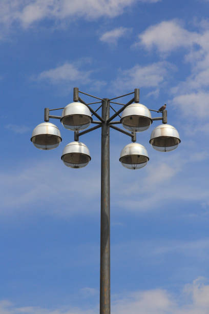 istock Street light with six lamps, 1586638051