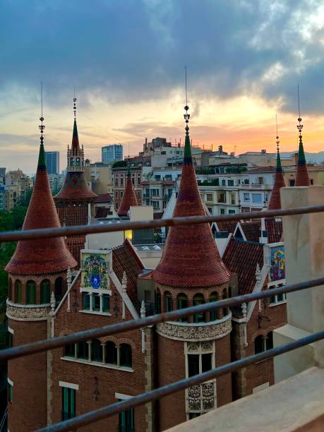 Sunset of Barcelona, Spain