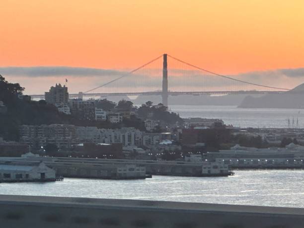 istock Golden Gate Bridge And Waterfront At Dusk - San Francisco, California 1586648472
