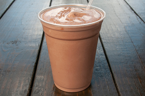 Traditional American beverage known as the chocolate milkshake