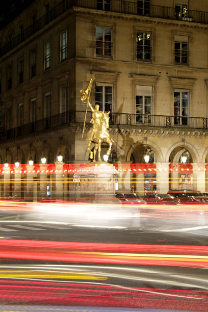 Statue in Chaos Place des Pyramides in Paris place des pyramides stock pictures, royalty-free photos & images
