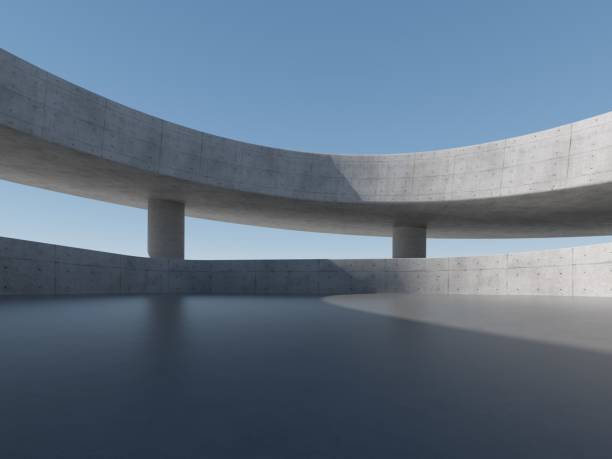 istock Concrete outdoor square building 1586663009