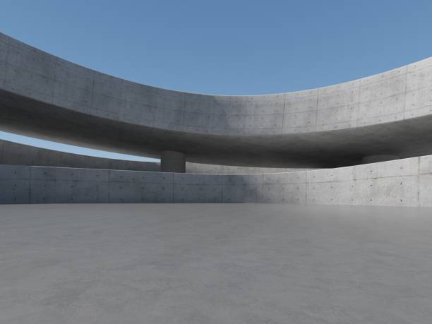 istock Concrete outdoor square building 1586663512
