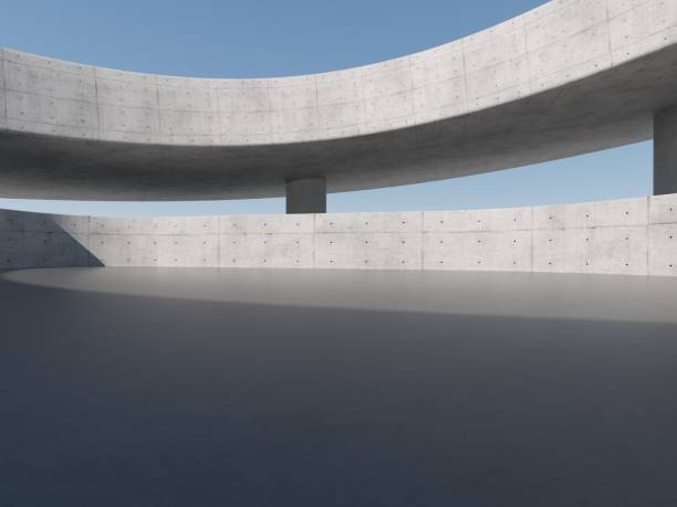 istock Concrete outdoor square building 1586663515
