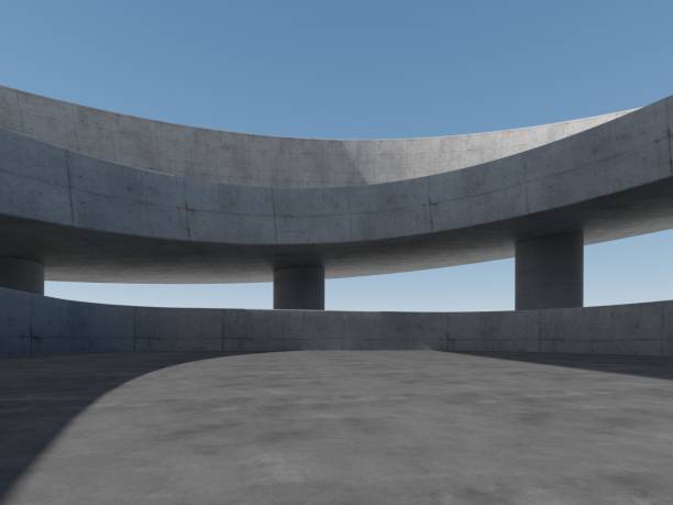 istock Concrete outdoor square building 1586673559