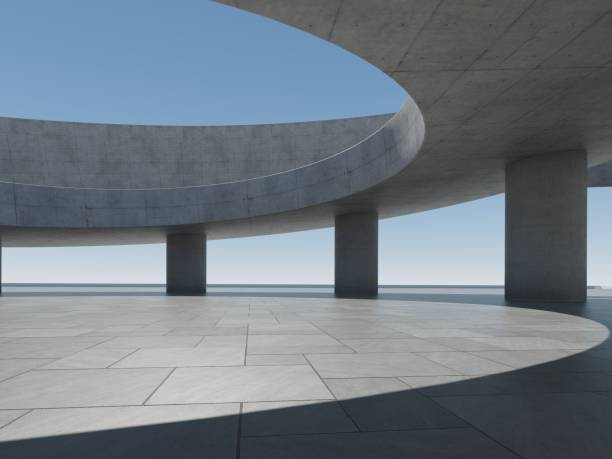 istock Concrete outdoor square building 1586674113