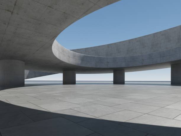 istock Concrete outdoor square building 1586674121
