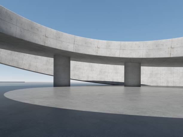 istock Concrete outdoor square building 1586674126