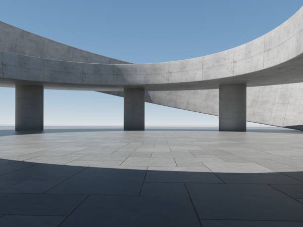 istock Concrete outdoor square building 1586674130