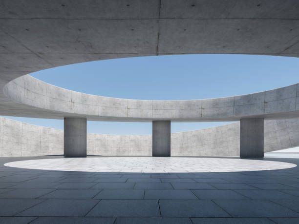 istock Concrete outdoor square building 1586674669