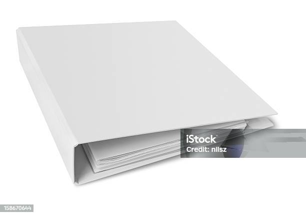 Binder Blank File Folder Stock Photo - Download Image Now - Ring Binder, White Color, File Folder