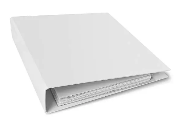 Binder blank file folder, clipping path included.