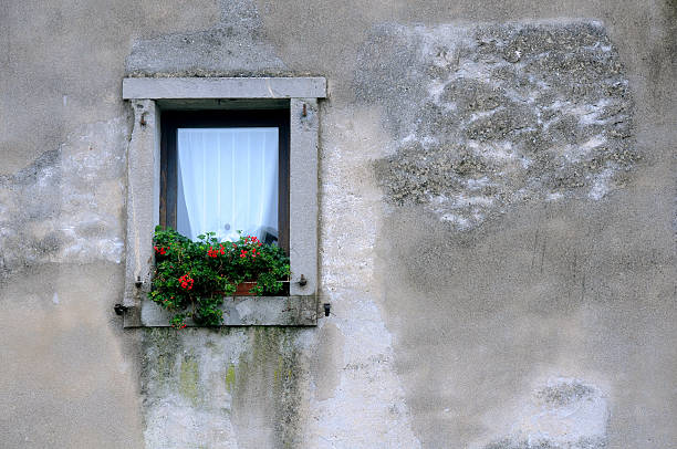 istock Window on the Shabby House Wall 158670865