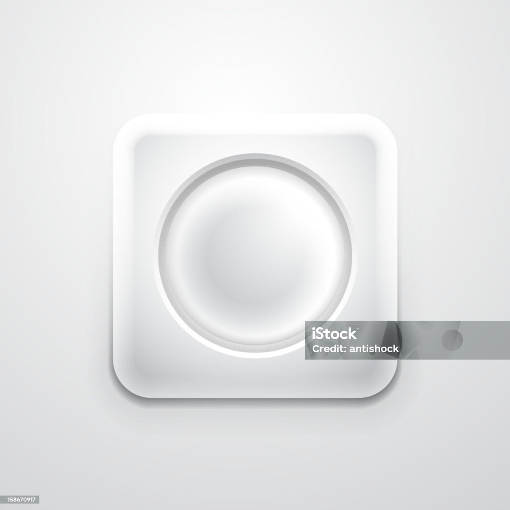 Blanco ícono de la aplicación móvil - arte vectorial de Bisel libre de derechos