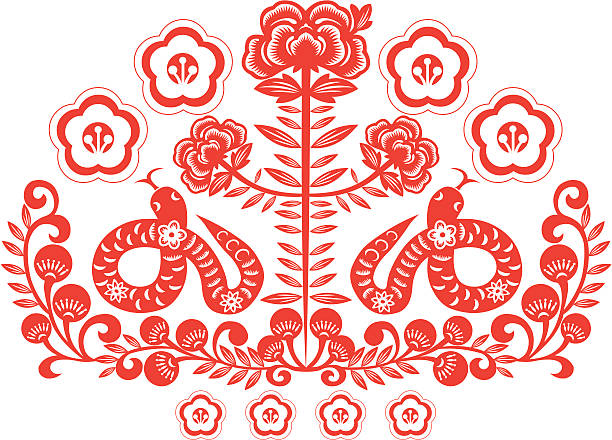 ilustrações de stock, clip art, desenhos animados e ícones de cobra de ano novo chinês - snake 2013 chinese new year year