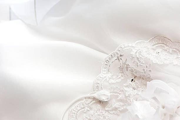 Wedding Bride Dress Close Up stock photo