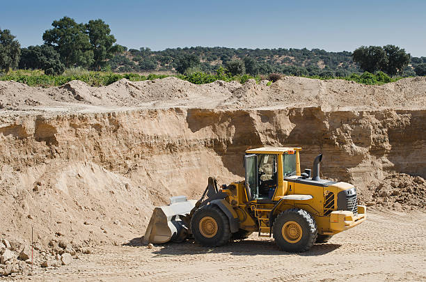 gravel pit stock photo