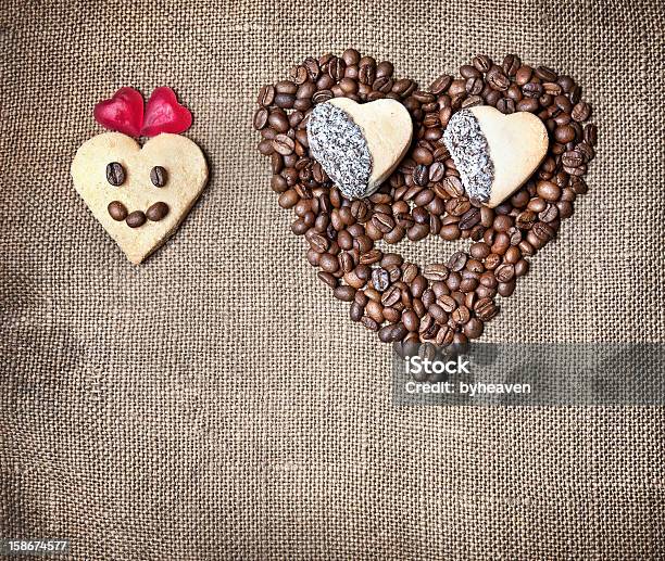 Funny Valentines Day Breakfast Stock Photo - Download Image Now - Adult, Backgrounds, Black Color