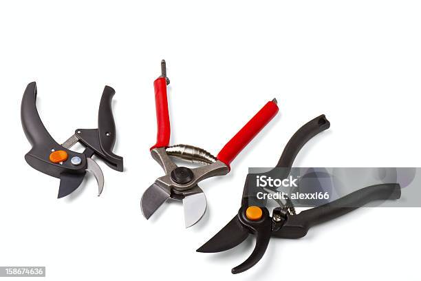 Secateurs Al Jardín Foto de stock y más banco de imágenes de Acero - Acero, Acero inoxidable, Afilado