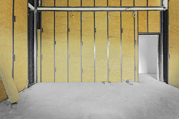 Unfinished building interior stock photo