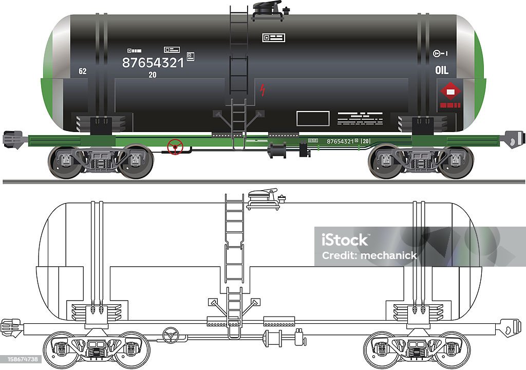 Öl und Benzin tanker - Lizenzfrei Auto Vektorgrafik