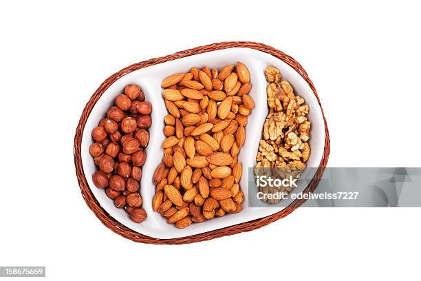 Mixed Nuts Stock Photo - Download Image Now - Almond, Arrangement, Brown